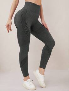 Quần tập yoga thể thao ngoài trời liền mạch dành cho nữ, cạp cao, độ đàn hồi cao, thoáng khí, thấm hút mồ hôi, tôn dáng, quần legging thể thao đa năng, mùa xuân/hè - Nhiều màu - Xem 6