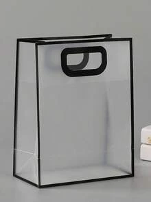 20pcs/10pcs/5pcs/1pc Transparent PVC Gift Bags, Tote Bags For Birthday, Wedding, Valentine's Day, Graduation, Transparent Plastic Gift Bag, Large Capacity Cosmetic Storage Bag - Multicolor - View 9
