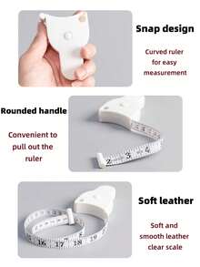 1 件可伸缩身体测量卷尺 - 适用于腰部、胸部和大腿的软塑料健身测量带，带皮带夹，易于读取，适合家庭和健身房使用，腰围卷尺|可伸缩卷尺|耐用塑料结构 - 彩色 - 查看 7