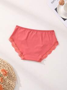 4 PCS Women's Lace Milk Silk Splicing Panties Low Waist Comfortable Briefs - Multicolor - View 7