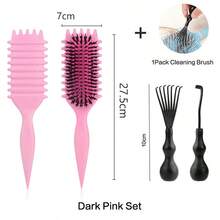 1 包卷发梳，2025 年最新款野猪鬃毛卷发梳，造型梳，用于塑造和定型卷发