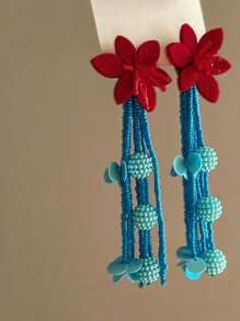 Boucles d'oreilles pendantes minimalistes à pampilles colorées en forme d'étoile, à la mode et polyvalentes pour femmes
