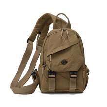 1 pieza Mochila multifuncional de nailon, Bolso de pecho para deportes al aire libre, Mochila ligera y sencilla, Bolso cruzado de hombro casual y de moda