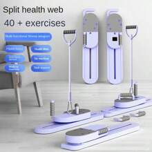 Máquina de esquí multifuncional de tipo dividido, herramienta para adelgazar las piernas, tabla de Pilates, máquina de esquí, tabla de gimnasio, dispositivo de fortalecimiento de brazos, entrenamiento de marcha, soporte para plancha, tensión; entrenamiento de fuerza, entrenamiento de cadera y piernas, extensión, equipo de ejercicio multifuncional portátil para uso doméstico, equipo de reparación posparto para mujeres
