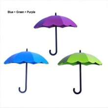 3pcs Creative Mini Umbrella Hooks Adhesive Strong Adhesive Wall Decoration No Trace Nail-Free Sticky Hooks For Kitchen And Bathroom Wall Hooks