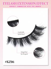 NAIJEMA 5 Pairs 3D Thick False Eyelashes, Multi-Layered Fluffier And Natural Look, Soft Curly And Dramatic Lashes, Reusable For Daily Makeup And Party Occasions - Black - View 3