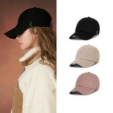 [VARZAR] バザール【公式直営店】 Stud logo over fit ball cap/スタッドロゴオーバーフィットボールキャップ 全4color ユニセックス キャップ 韓スト UV対策 深め 小顔効果 SNS話題 芸能人着用【韩国系列】VARZAR VZ棒球帽女纯棉VA侧边铆钉正品休闲鸭舌帽男 - カーキ - チェックする 3