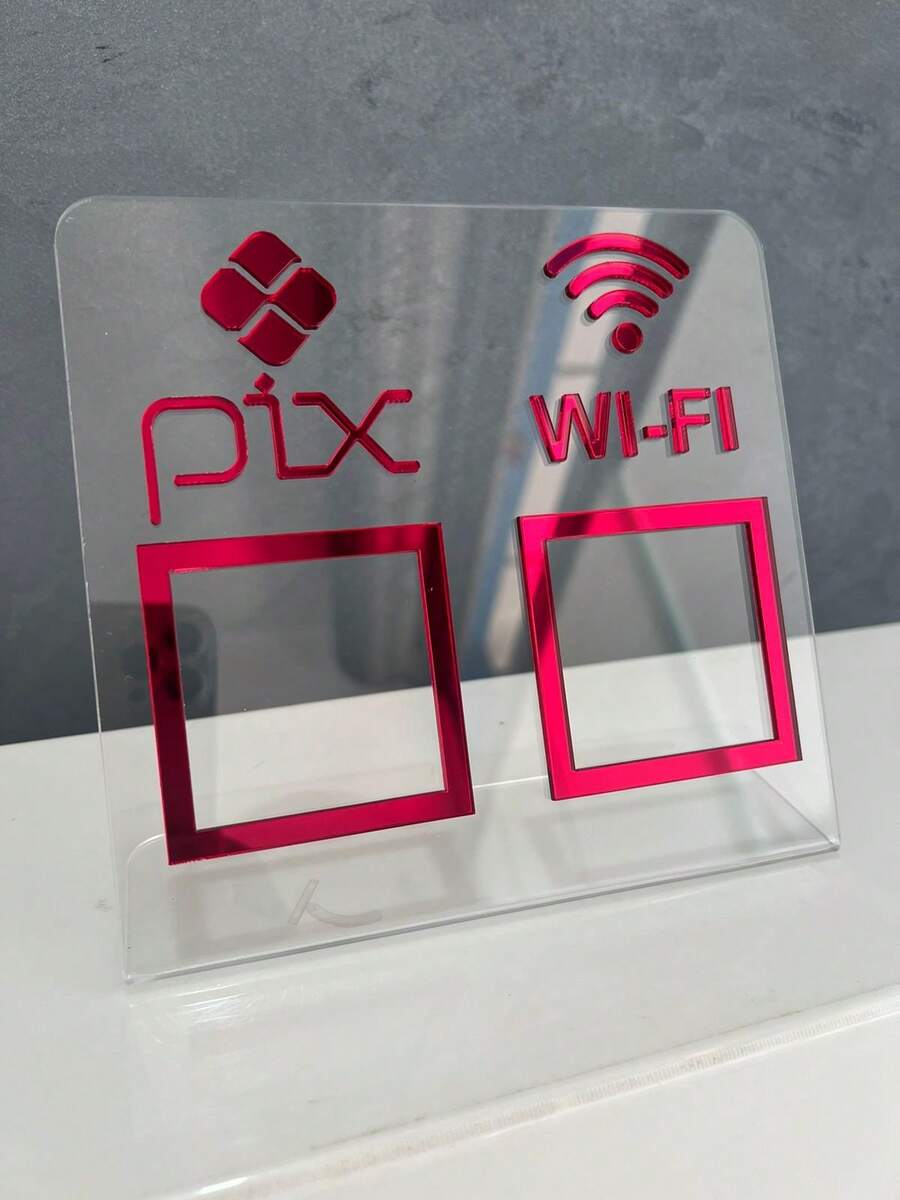 Pix Display Board Table Counter PIX And WI-FI - 紅色水晶 - 查看 1