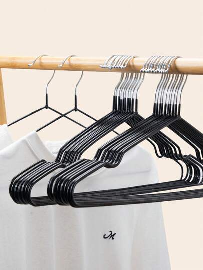 10/20 Stück schwere, rutschfeste schwarze Kleiderbügel, hohe Tragfähigkeit, ideal für Schlafzimmer Aufbewahrung und Organisation - konzipiert für einfaches Aufhängen und Platzersparnis, geeignet für Zuhause, Frühling, minimalistischen Stil und Sommertops