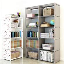 Bookshelf Multi-Layer Easy Assembly Bookcase Easy Assembly Book Holder Book Display Rack Book Organizer Debris Rack Shelf