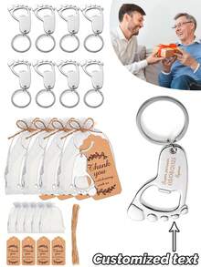 1/5/10 szt. Dostosowywalny przenośny metalowy brelok z nadrukiem stopy, kreatywny prezent odpowiedni dla przyjaciół, rodziny, chłopaka/dziewczyny, wydarzeń firmowych, przyjęć, świąt, pamiątek, trwały - Wielokolorowe - Zobacz 1