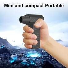 140,000 转/分钟涡轮风扇鼓风机，强劲气流，三档可调电动除尘器，风速 52 米/秒，无刷电机手持式风管，高性能汽车旋风涡轮机，气垫充气，宠物烘干机，烧烤吹风机 - 彩色 - 查看 8