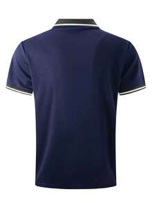 GRDR Men's Casual Solid Color Short Sleeve POLO Shirt, Summer - Royal Blue - View 3