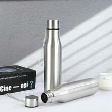 1 个 750ml/1000ml、25.3oz/33.8oz 316 不锈钢水瓶，男女通用便携式户外运动水杯，简易大容量徒步水瓶带手柄（非保温瓶） - 彩色 - 查看 7