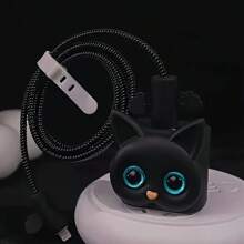Cute Cat Design Charger Protector, Data Cable Protector, Cord Organizer, Fast Charging Head Anti-Bending Cable Winder, Great Gift For Boyfriend/Girlfriend Charger Accessories, Phone Accessories