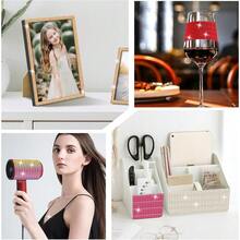Entrega local - Cinta de cristal de imitación autoadhesiva, 12 rollos de tiras con estrás, 12 yardas de tiras con estrás para manualidades DIY, estrás para proyectos artesanales - 6 colores - Ver 4