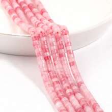Pierres naturelles de 4x2 mm - Howlite, Agate, Quartz, Jaspe. Perles en forme de cylindre tube pour la fabrication artisanale de bracelets, colliers et accessoires de bijouterie DIY pour femmes