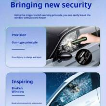 1件四合一汽车应急逃生工具 - 锤子、LED照明、安全带切割器和车牌 | 破窗器和多功能汽车内饰配件 - 彩色 - 查看 9