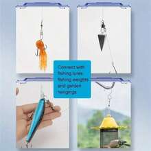 200pcs/Set 5 Size Small Box Lure Snap Swivels & Solid Rings Fishing Connector Accessories - Multicolor - View 5