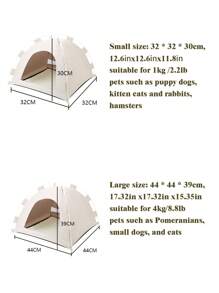 Tenda per gatti, rifugio a forma di tenda, nido per gatti, letto, tenda portatile per gattini, casa per animali domestici come cani, casetta pieghevole con tappetino morbido per piccoli animali da usare sia all'interno che all'esterno in tutte le stagioni