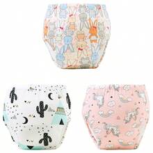 6件婴儿如厕训练裤 - 透气训练内裤，松紧腰身，柔软舒适，适合幼儿，多色可选，如厕训练，幼儿内裤，婴儿尿布裤，设计简约，面料耐用。送给男婴和女婴的最佳礼物