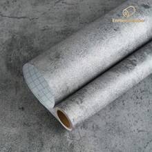 1 Roll Of Thickened Retro Dark Gray Cement Self-Adhesive Wallpaper 3D Stereoscopic PVC 15.7inX39.9/118.1/196.8in Peelable Immediately Leaving Contact Paper Suitable For Kitchen Living Room Bedroom Bathroom Dormitory Dining Table Stickers Furniture Renovation Home Decoration Wallpaper Wall Paper Wall Stickers Room Decor Wall Decor Living Room Decor