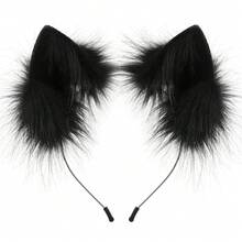 Handmade Faux Fur Animal Ears Headband Furry Cat Fox Ear Hairhoop Headwear Costume Accessory For Cosplay Masquerade