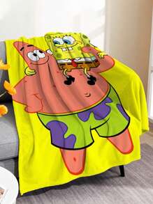 SPONGEBOB SpongeBob Schwammkopf Cartoon Digital Klimaanlagen Steppdecke ist bequem und weich als Badetuch