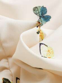 Girls' Dress, Butterfly Printed Square-Neck Casual Fashion Long Skirt, Very Suitable For Park Outing, Seaside Vacation. - Multicolor - View 8