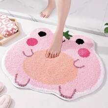 1pc Cute Cartoon Frog Pattern Non-Slip Mat, Super Soft Plush Foot Mat, Suitable For Bathroom, Bedroom, Kitchen, Living Room, Doorway, Home Decoration Carpet Bathroom Kitchen Decor - Multicolor - View 2