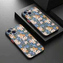 Funda protectora mate para 16 15 Pro 14 Plus 13 12 11, funda de alta calidad 11Pro 12Pro 13Pro, funda a prueba de golpes 14Pro 15Pro 16Pro con patrón natural - Colores mixtos - Ver 4