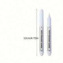 永久性白色记号笔 - 防水、防褪色，适合艺术、玻璃、陶瓷、木材、金属 - 非常适合涂鸦和可爱文具用品、文具用品艺术用品流畅书写尖头学校用品、返校