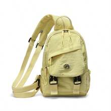 1 pieza Mochila multifuncional de nailon, Bolso de pecho para deportes al aire libre, Mochila ligera y sencilla, Bolso cruzado de hombro casual y de moda