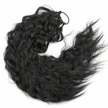 The Synthetic 24-Inch Rubber Band Elastic Wavy Ponytail Wig Is Easy To Wear And Suitable For Women's Daily Wear