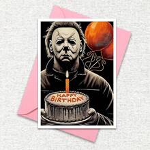 Inspirierte Horrorfreunde Geburtstagskarte, perfekt für Halloween, Weihnachten, Gruselgrußkarte, Freundschaftskarte, einzigartiges Geschenk für Freunde, Familie und Geliebte