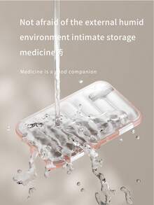 1pc 7-Day Portable Mini Medicine Pill Box, 3 Times A Day Travel Organizer, Sealed Moisture-Proof Compartment Pill Storage Case, Large Capacity Multi-Grid Detachable Design - Multicolor - View 8