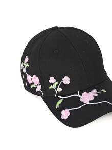 1pc Flower Embroidered Baseball Cap, Washable Adjustable Hat, Fashion Breathable Versatile Outdoor Sun Visor, Great Gift For Holidays