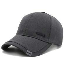Gorras de béisbol unisex con etiqueta Hua, gorra de Hop para primavera y otoño, sombreros casuales ajustables para exteriores, sombrero protector E1FK - Gris Oscuro - Ver 12