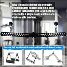 KORIKAHM MultiGrip LAT Pull Down Bar For Home Gym Fitness Spreader Plate LAT Pulldown Attachments For Pulley System Cable Machine Double To Single Cable Attachment Exercise Handle - MultiHoleBar3 - View 4