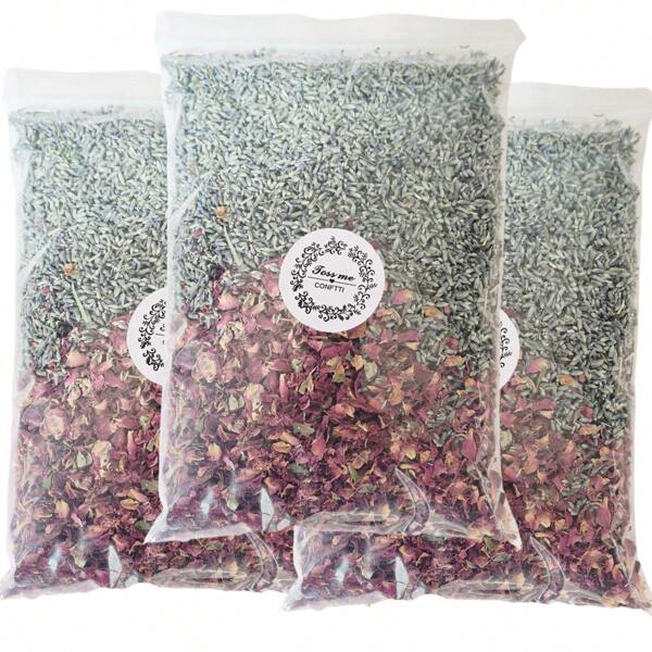 1 stuk 100 g/200 g/300 g gemengde gedroogde bloemen, bloemenvullers, rozenblaadjes, lavendel, Love Me Flowers potpourri, geschikt voor zelfgemaakte kaarsen, zeep, kunst en knutselen, decoratieve ornamenten, geur
