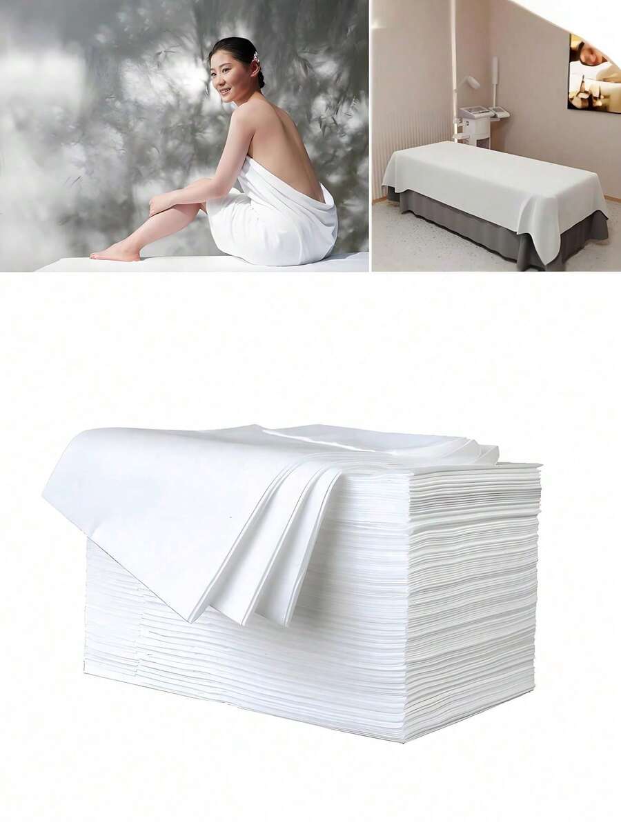 10pcs/25pcs 80 * 180cm Disposable Bed Sheets, Beauty Salon, Spa Massage, Thick SMS Bed Sheets, Non-Woven Breathable, Disposable Travel Hotel Bed Sheets, Can Be Used For Eyelash Extension, Tattoos, Nail Art, Travel - Multicolor - View 1
