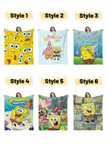 SPONGEBOB Spongebob SquarePants Bath Towel Digital Print Comfortable And Soft SpongeBob SquarePants Cartoon Towel