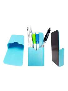 6-Piece Set (4 Magnetic Whiteboard Pens (Orange And Yellow Pens With Random Colors) +1 Magnetic Absorption Box +1 Magnetic Eraser) /8 Magnetic Whiteboard Pens With Brush Head +1 Storage Box. Whiteboard Pen Water-Based Pen Erases Drawing Pen, School Supplies,Back To School