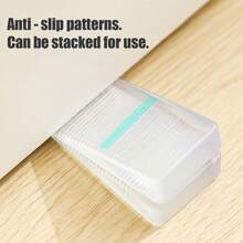 4/8 miếng chêm nêm trong suốt, chặn cửa cố định chống gió không cần khoan, thiết kế có thể xếp chồng lên nhau, dùng để trang trí nhà cửa - Trong sáng - Xem 5