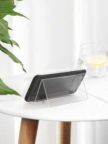1pc Acrylic Business Card Holders On The Office Desk, Transparent Plastic Desktop Business Card Display Stand, Business Card Holder, Business Card Holder, Can Accommodate 30-50 Business Cards, Acrylic Business Card Display Rack