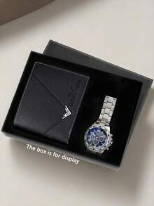 2 件奢华商务风格时尚男士手表套装，适合日常使用、节日、派对、生日和周年纪念礼物