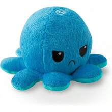 TeeTurtle - Reversible Octopus Plushie - Love + Hate - Cute Sensory Fidget Stuffed Animals That Show Your Mood - Valentine's Day!4 Inch - 淺藍色+深藍色 - 查看 8