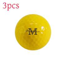 Personnalisé 3/6 pièces, Balle de golf moderne texte personnalisé en couleur, Cadeau de fête des pères, Noël, Six couleurs au choix, Distance et précision améliorées, Parfait pour les golfeurs, Accessoires de golf/Golf haute performance/Idéal pour anniversaires, Nouvel An, Saint-Valentin