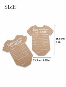 50 张 - 服装风格预测建议卡，用于装饰性别揭示牛皮纸建议预测卡，用于洗礼游戏礼物或派对客人，为新父母提供建议，手写卡片，家庭派对游戏道具，DIY 祝福卡片，婚礼装饰照片道具，生日派对装饰道具，圣诞节感恩节秋季礼物，婴儿洗礼派对最爱礼物，男孩和女孩 - 棕色 - 查看 7