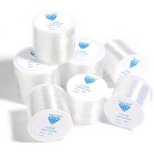 1 卷 0.5-1.0 毫米弹性水晶线，每卷约 80 米 - 白色 - 查看 3